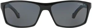 Arnette AN4207 Boiler Rectangular Sunglasses, Black/Grey Polarized, 61 mm
