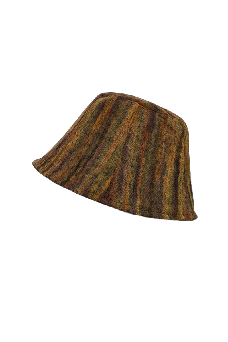 Artful Cotton Striped Bucket Hat