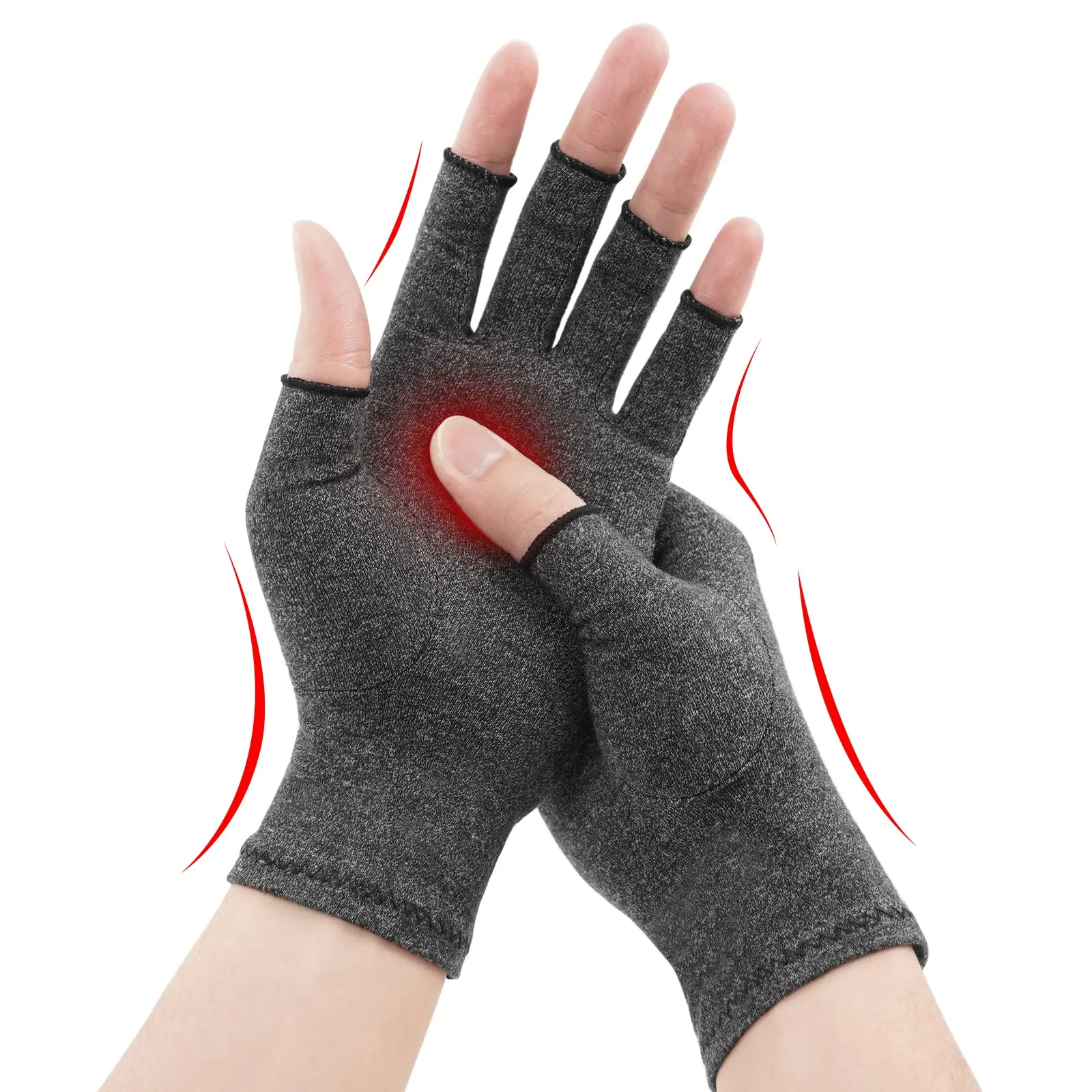 Arthritis Gloves for Women Men, Arthritis Pain Relief Gloves Fingerless Gloves Hand Warmers Gloves Compression Gloves Small