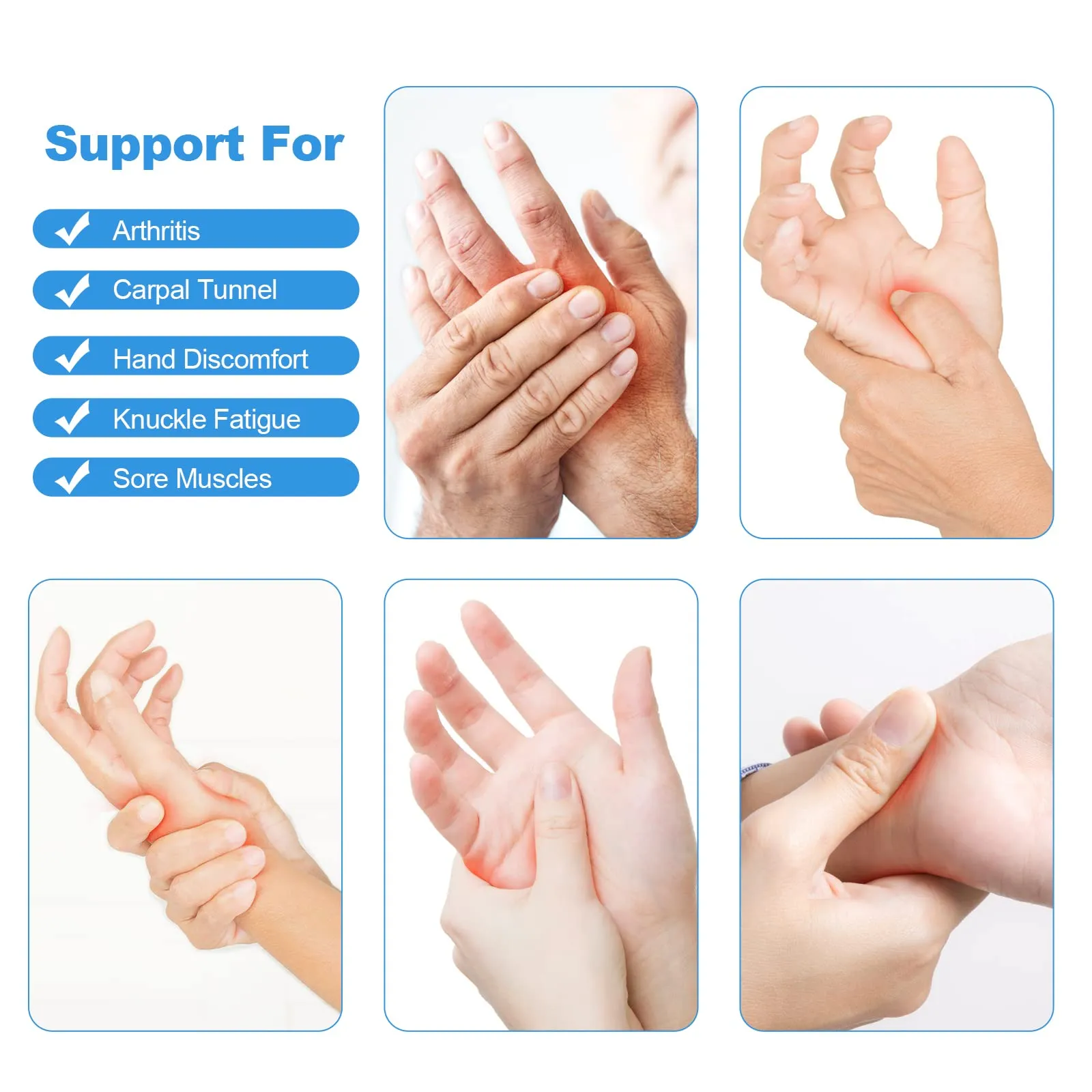Arthritis Gloves for Women Men, Arthritis Pain Relief Gloves Fingerless Gloves Hand Warmers Gloves Compression Gloves Small