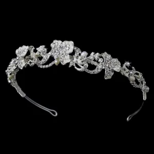 Artistic Freshwater Pearl & Crystal Wedding Headband