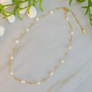 Ashley Freshwater Stationary Pearl Necklace