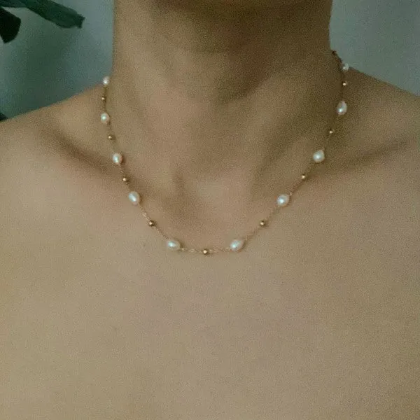 Ashley Freshwater Stationary Pearl Necklace