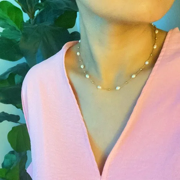 Ashley Freshwater Stationary Pearl Necklace