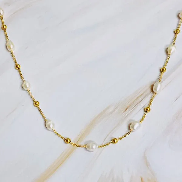 Ashley Freshwater Stationary Pearl Necklace