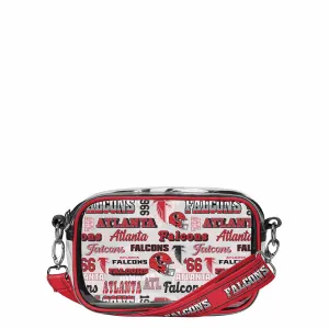 Atlanta Falcons NFL Repeat Retro Print Clear Crossbody Bag