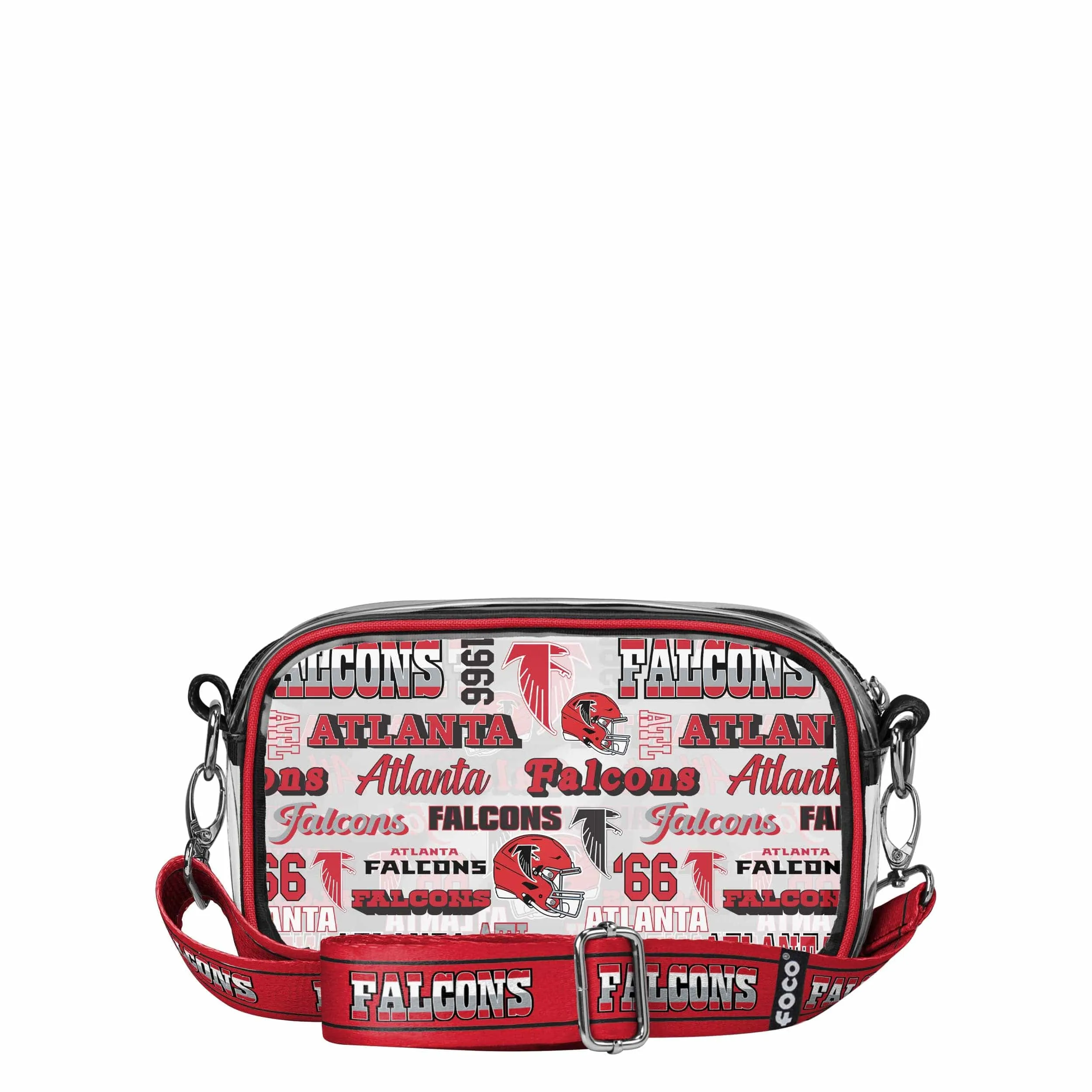 Atlanta Falcons NFL Repeat Retro Print Clear Crossbody Bag