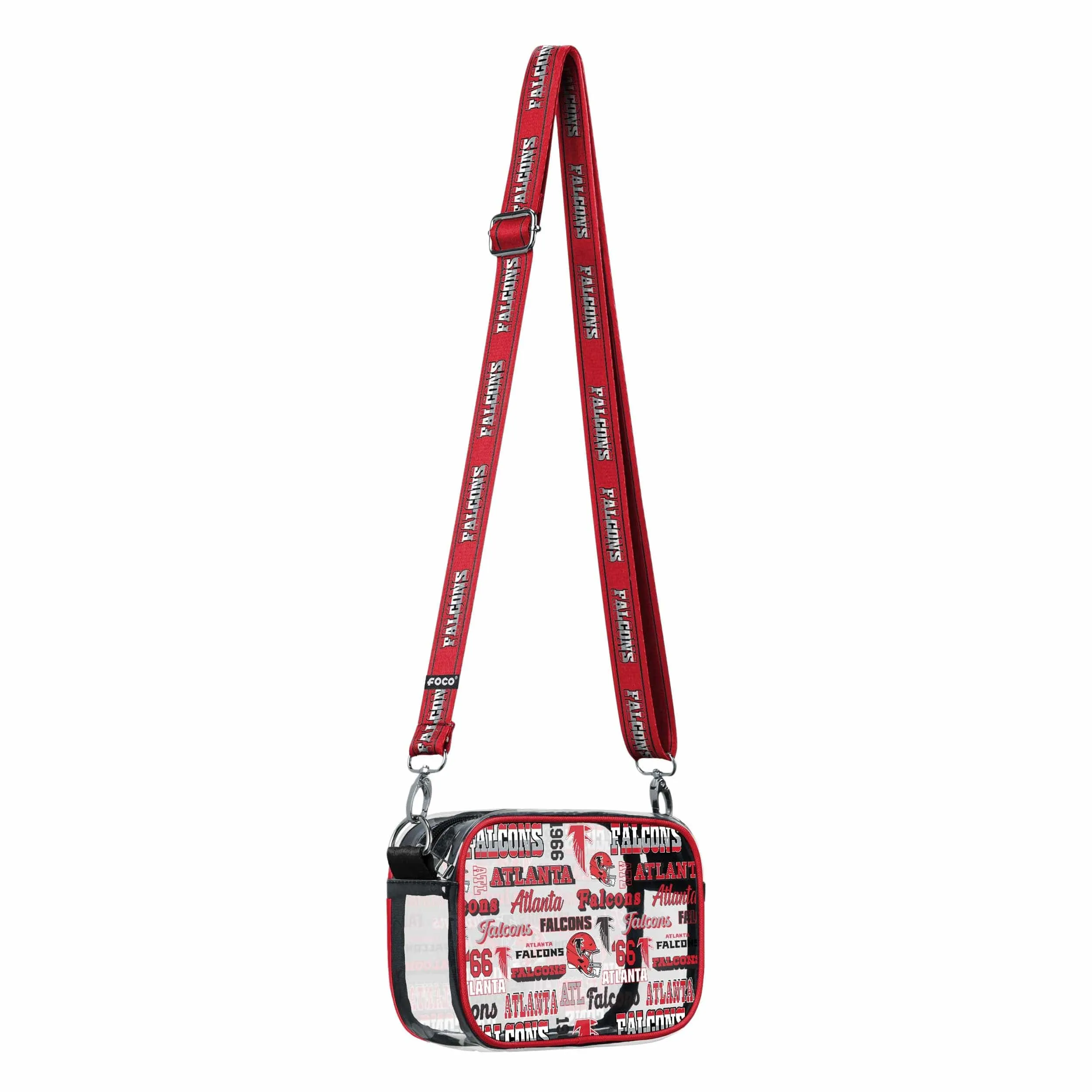 Atlanta Falcons NFL Repeat Retro Print Clear Crossbody Bag