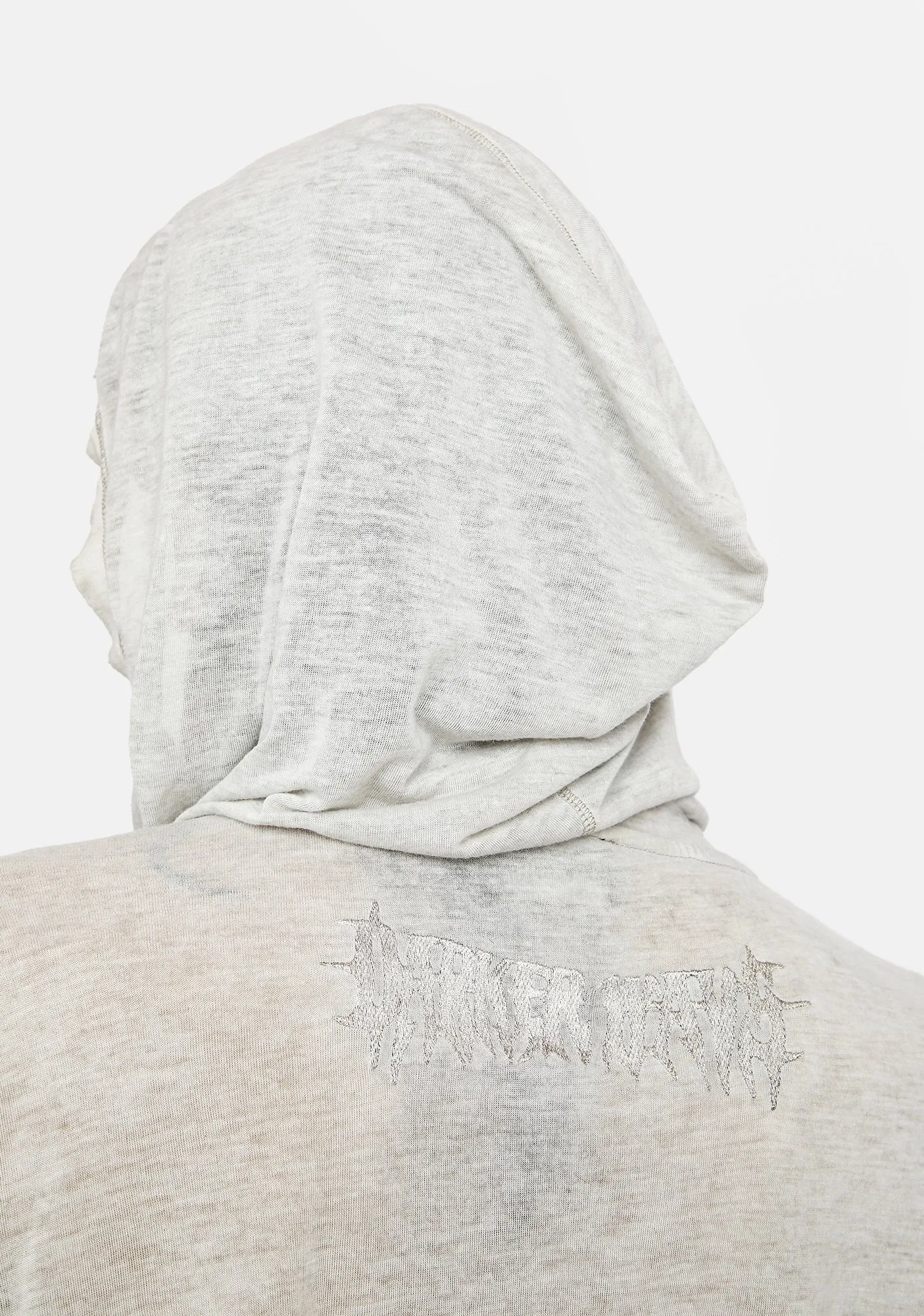 Atmosphere Unisex Hooded Asymmetrical Top With Scarf