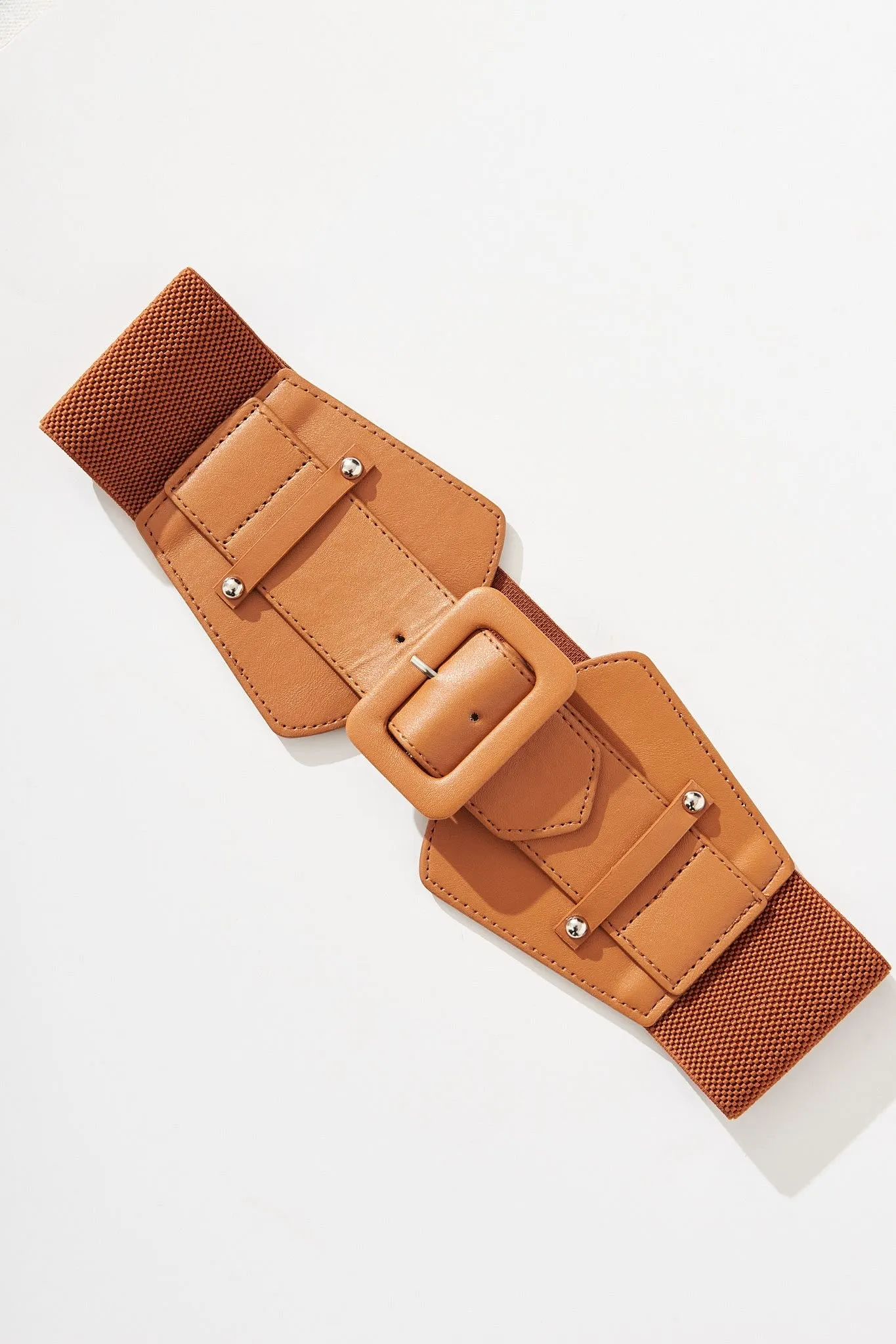 August   Delilah Jackie Stretch Corset Belt In Brown