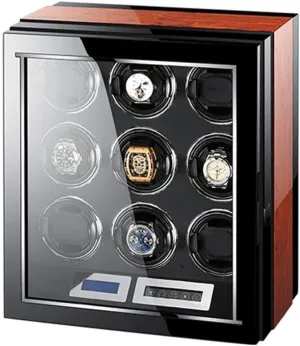 Automatic Watch Winder Box with Remote Control & LCD Touch Screen, Quiet Motor, LED Light, 2 0 Capacity - Large Capacity Gift for Men & Women(12 0)