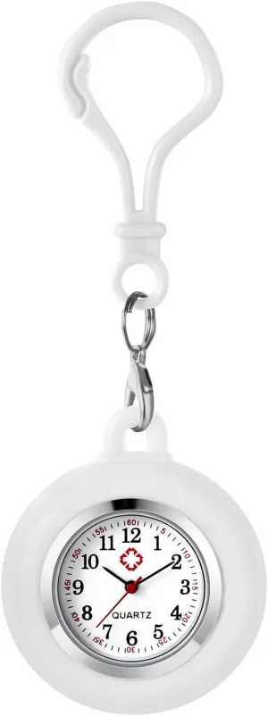 Avaner Women's Nurse Watches, Silicone Hanging Fob Watches, Carabiner Clip Backpack Belt Watches