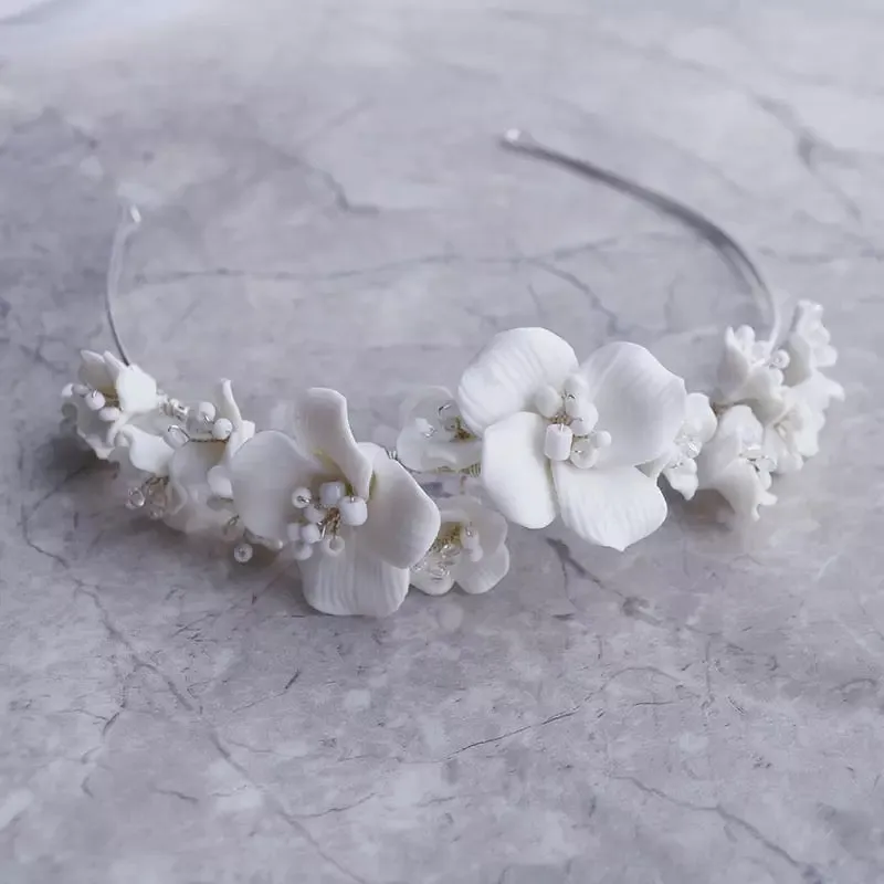 Aveira Ceramic Floral Headband