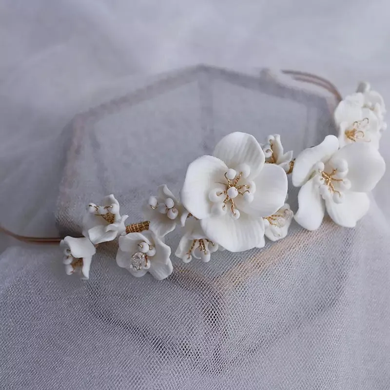 Aveira Ceramic Floral Headband