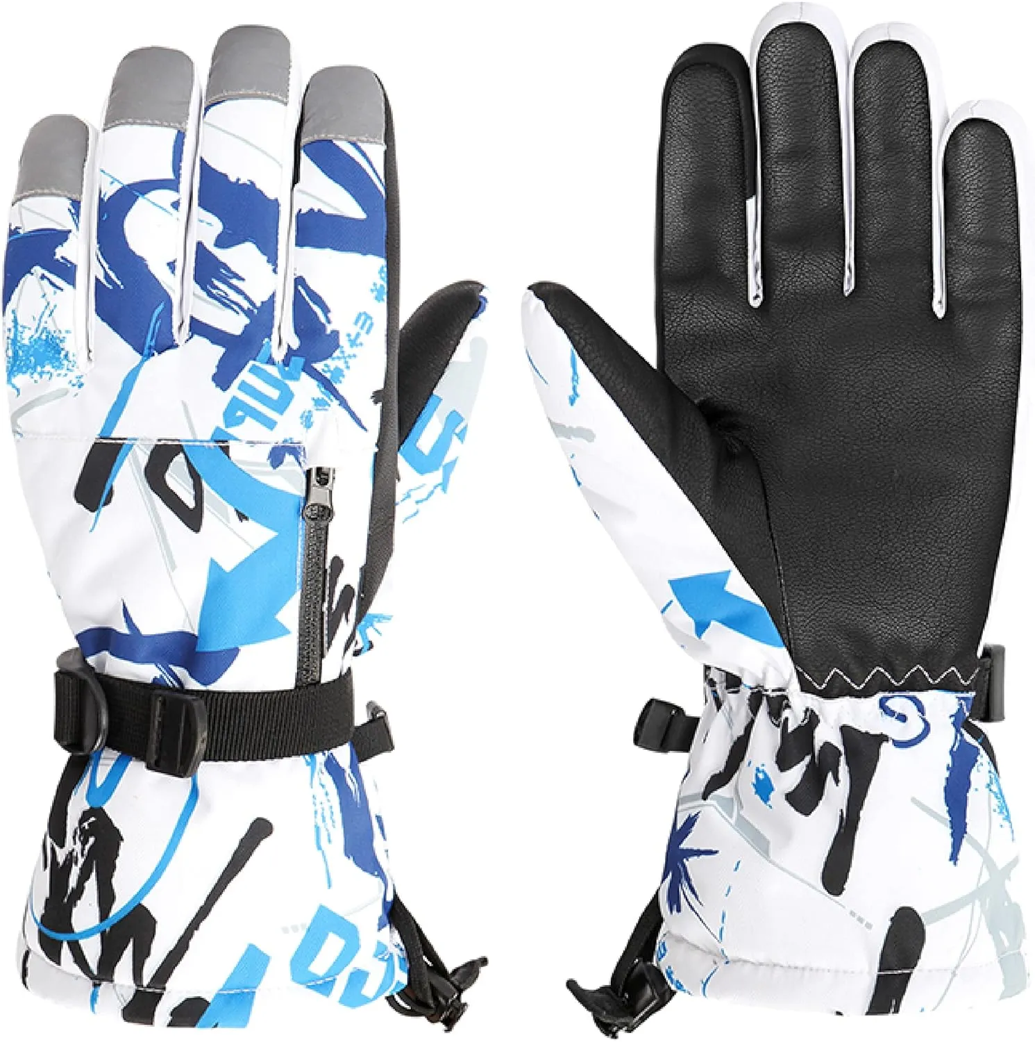 Azarxis Kids Snow Ski Gloves, Children Winter Waterproof Windproof Warm Touchscreen Snowboard Gloves for Boys & Girls