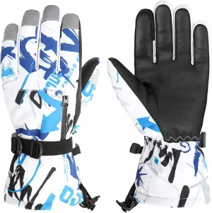 Azarxis Kids Snow Ski Gloves, Children Winter Waterproof Windproof Warm Touchscreen Snowboard Gloves for Boys & Girls