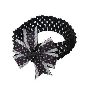 Baby Casual Hair Band Toddler Baby Girls Headband Dot Prints Bowknot Elastic Hair Band For Infant Child Headband (Black, One Size)