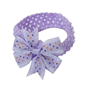 Baby Fashion Headwrap Toddler Baby Girls Headband Dot Prints Bowknot Elastic Hair Band For Infant (Purple, One Size)