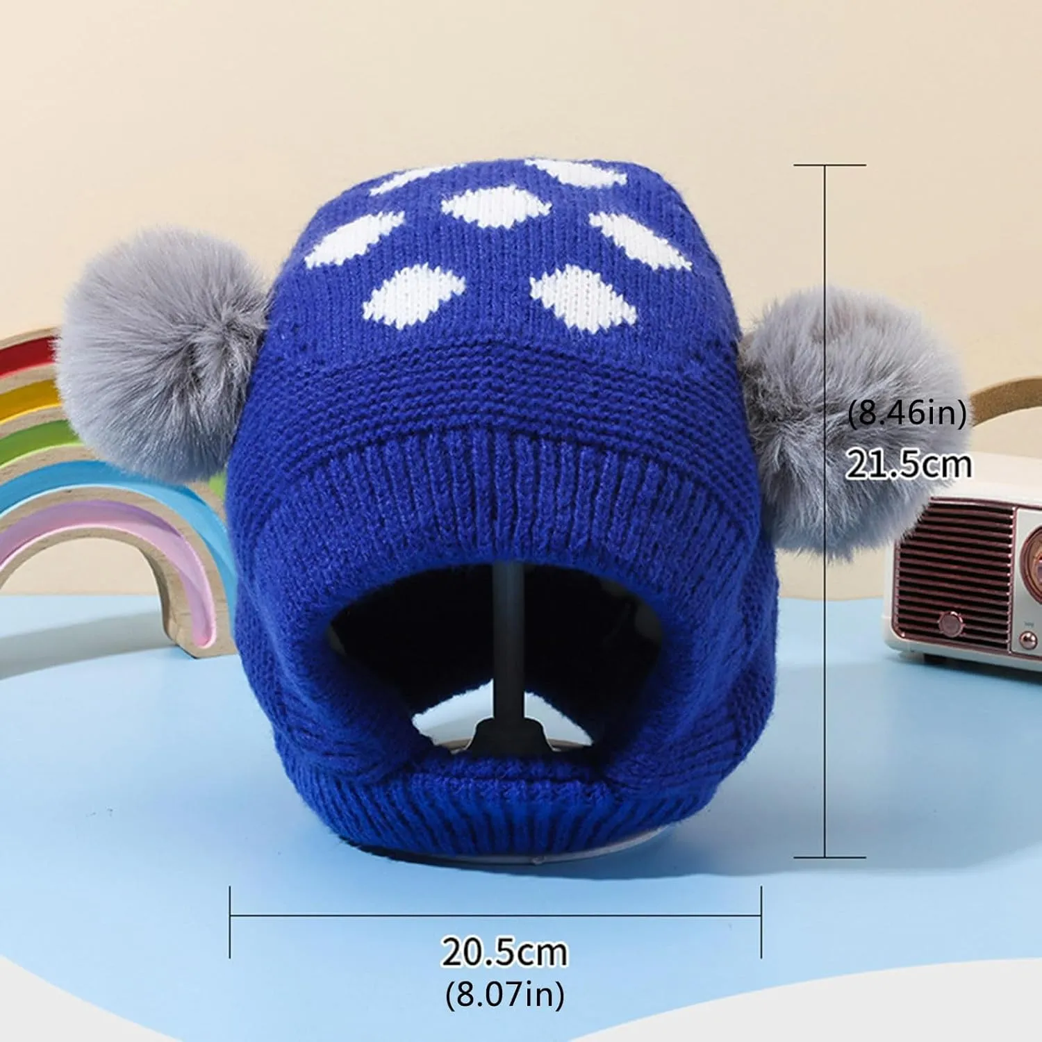 Baby Girl Hats Knit Baby Winter Hat Pom Pom Warm Boys Girls Beanies Kids Cap Baby Beanie Earflaps Hat