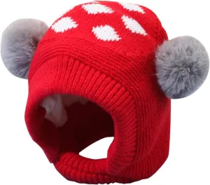 Baby Girl Hats Knit Baby Winter Hat Pom Pom Warm Boys Girls Beanies Kids Cap Baby Beanie Earflaps Hat