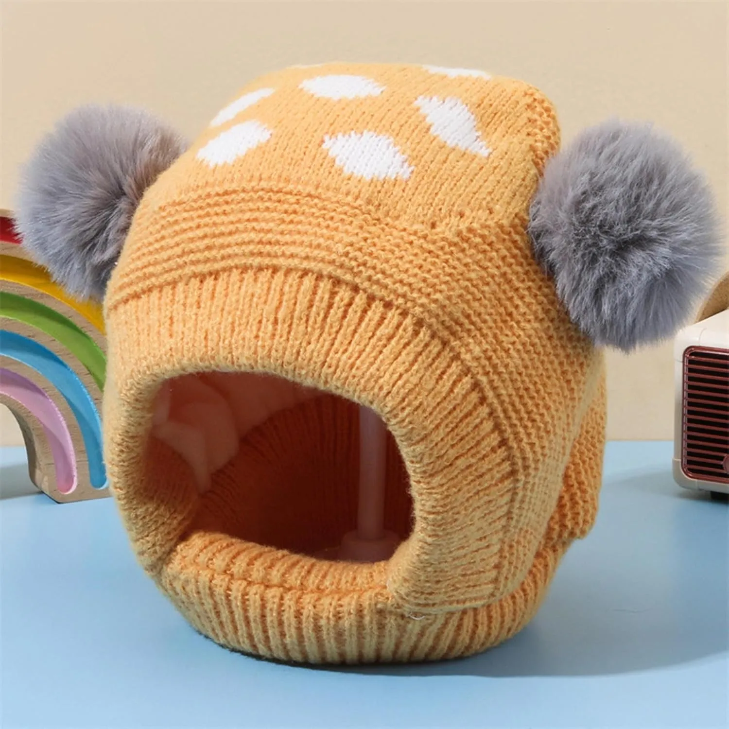 Baby Girl Hats Knit Baby Winter Hat Pom Pom Warm Boys Girls Beanies Kids Cap Baby Beanie Earflaps Hat
