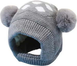 Baby Girl Hats Knit Baby Winter Hat Pom Pom Warm Boys Girls Beanies Kids Cap Baby Beanie Earflaps Hat