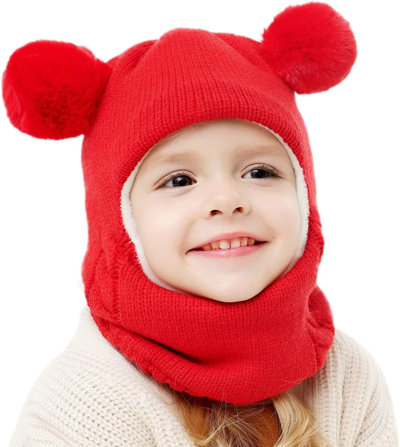 Baby Winter Hat Scarf Set, Unisex Infant Toddler Kids Hat Scarf