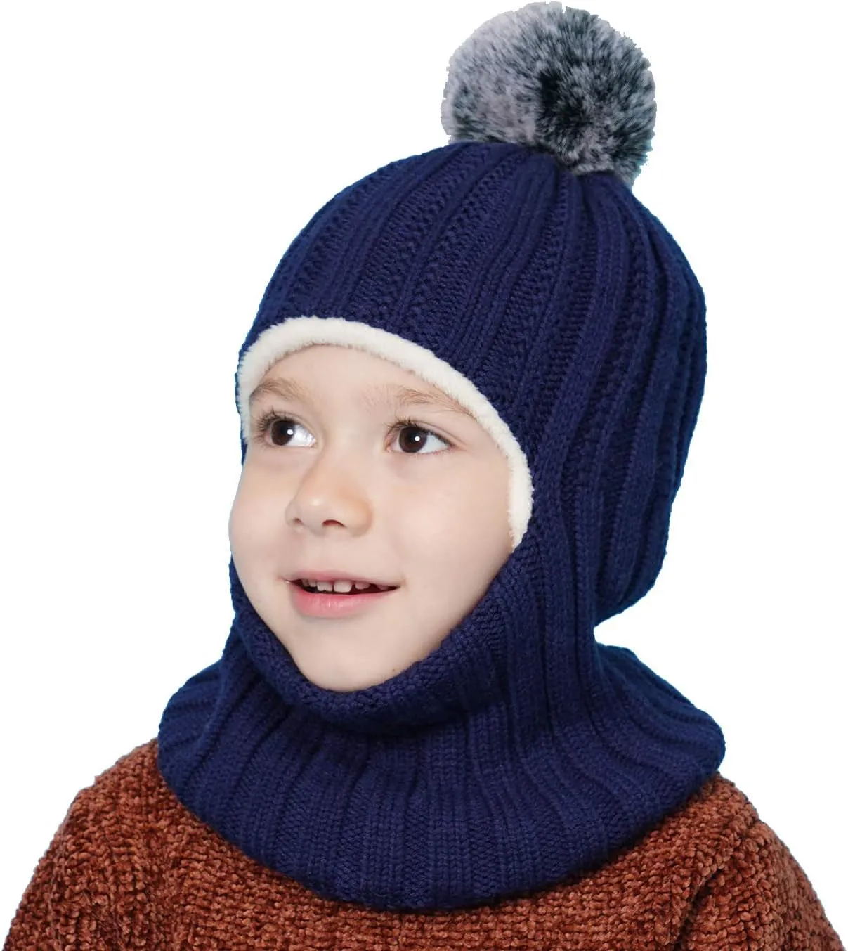 Baby Winter Hat Scarf Set, Unisex Infant Toddler Kids Hat Scarf