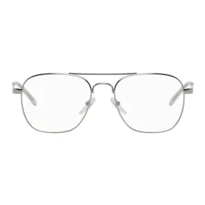 Balenciaga Silver Pilot Aviator Glasses
