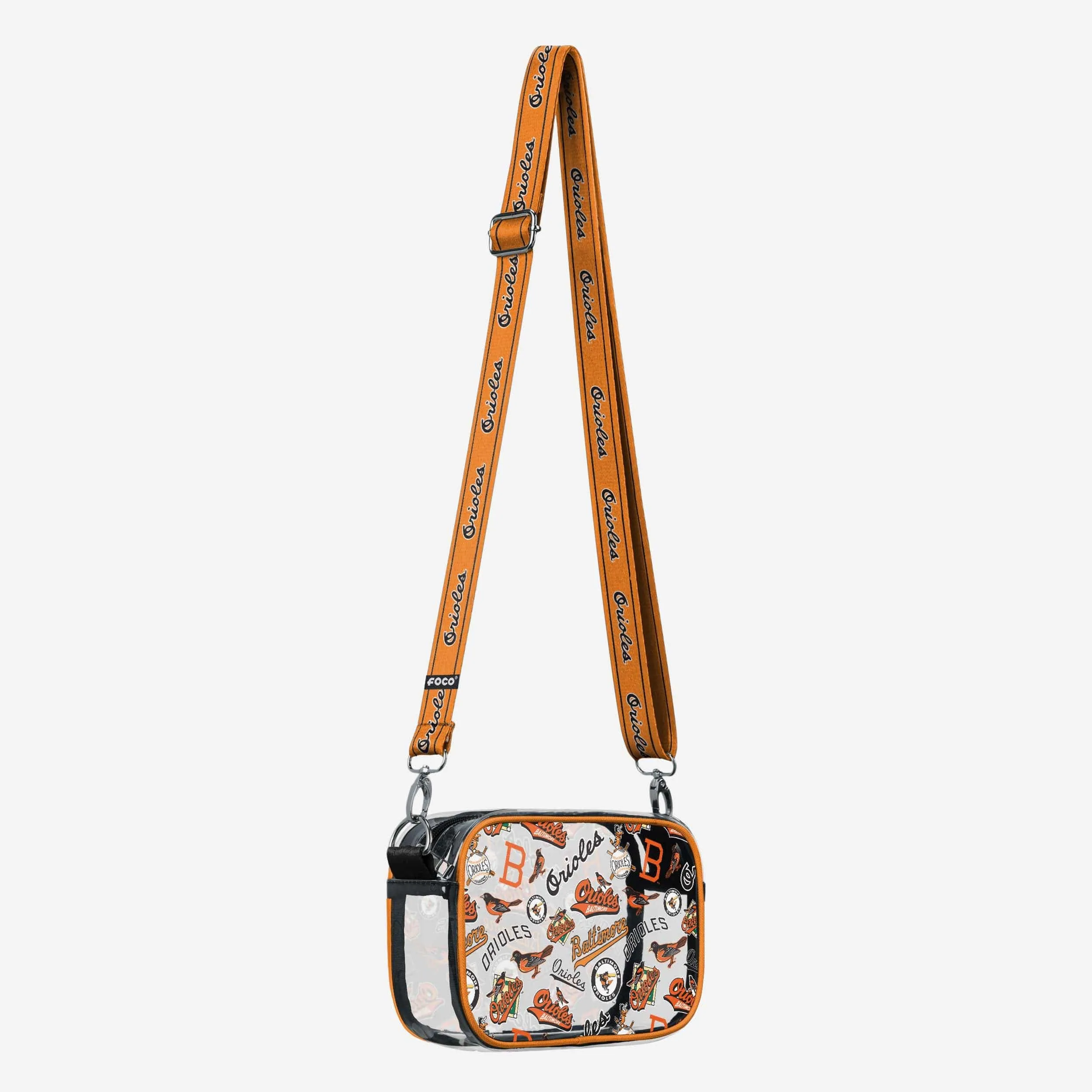 Baltimore Orioles Repeat Retro Print Clear Crossbody Bag