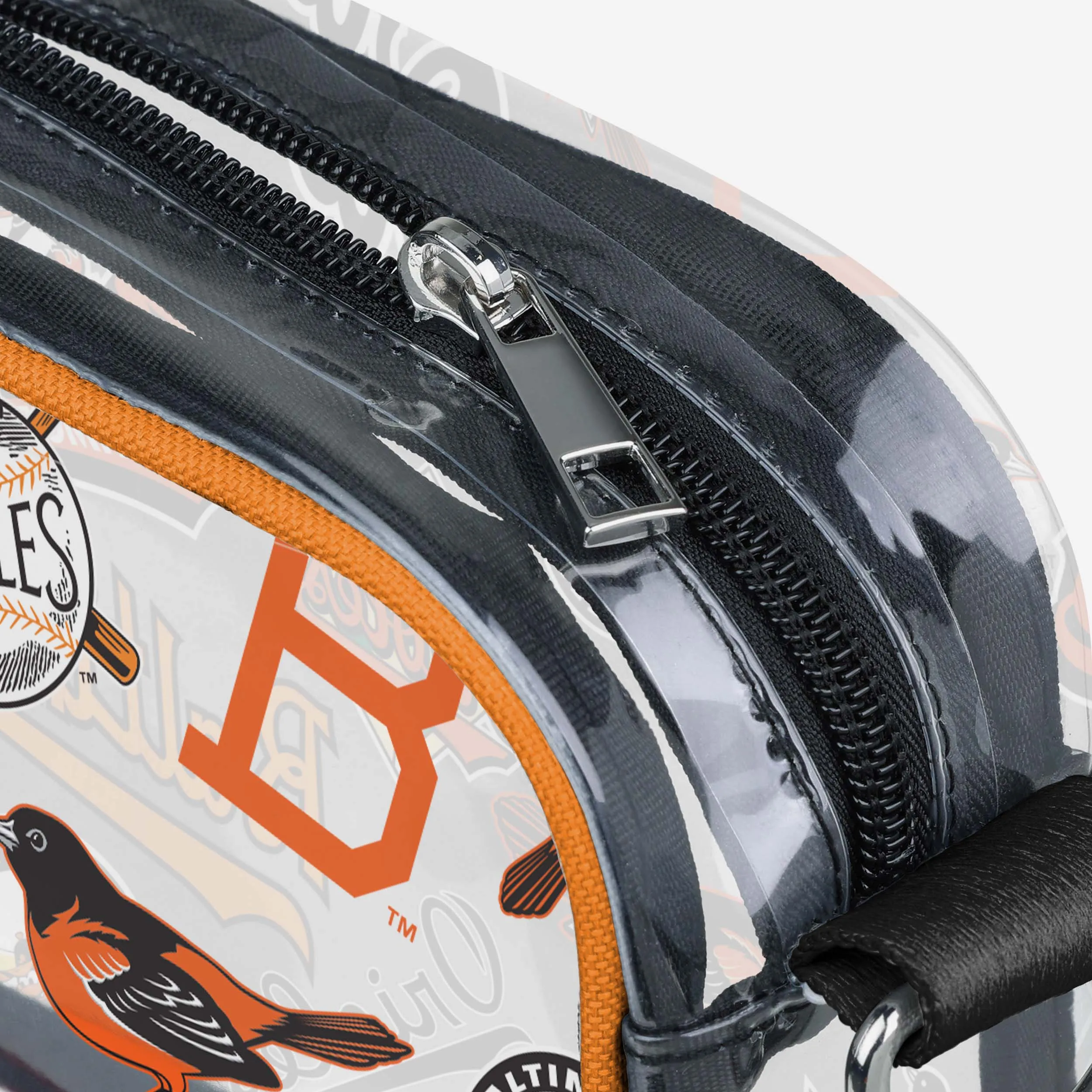 Baltimore Orioles Repeat Retro Print Clear Crossbody Bag