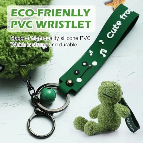 BAOPLAYKIDS Cute Keychain Frog Plush Keychain Accessories Kawaii Doll Keychains for Backpacks, Bags, Purse, Phone, Car Key Ring, Birthday Christmas Valentines Day Gifts for Women Men