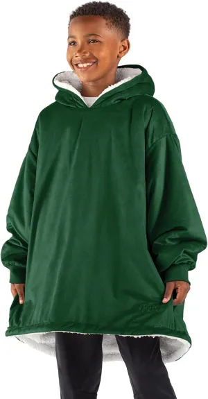 Bare Home Wearable Blanket B-Cozy Hoodie - Soft Plush Sherpa - Warm and Cozy - Oversized Wearable Blanket - Adult & Kid Sizes