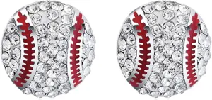 Baseball Earrings for Women Leather Softball Earrings Baseball Stud Earrings for Women Baseball Mom Earrings Baseball Jewelry for Sport Ball Fans Player Accessories