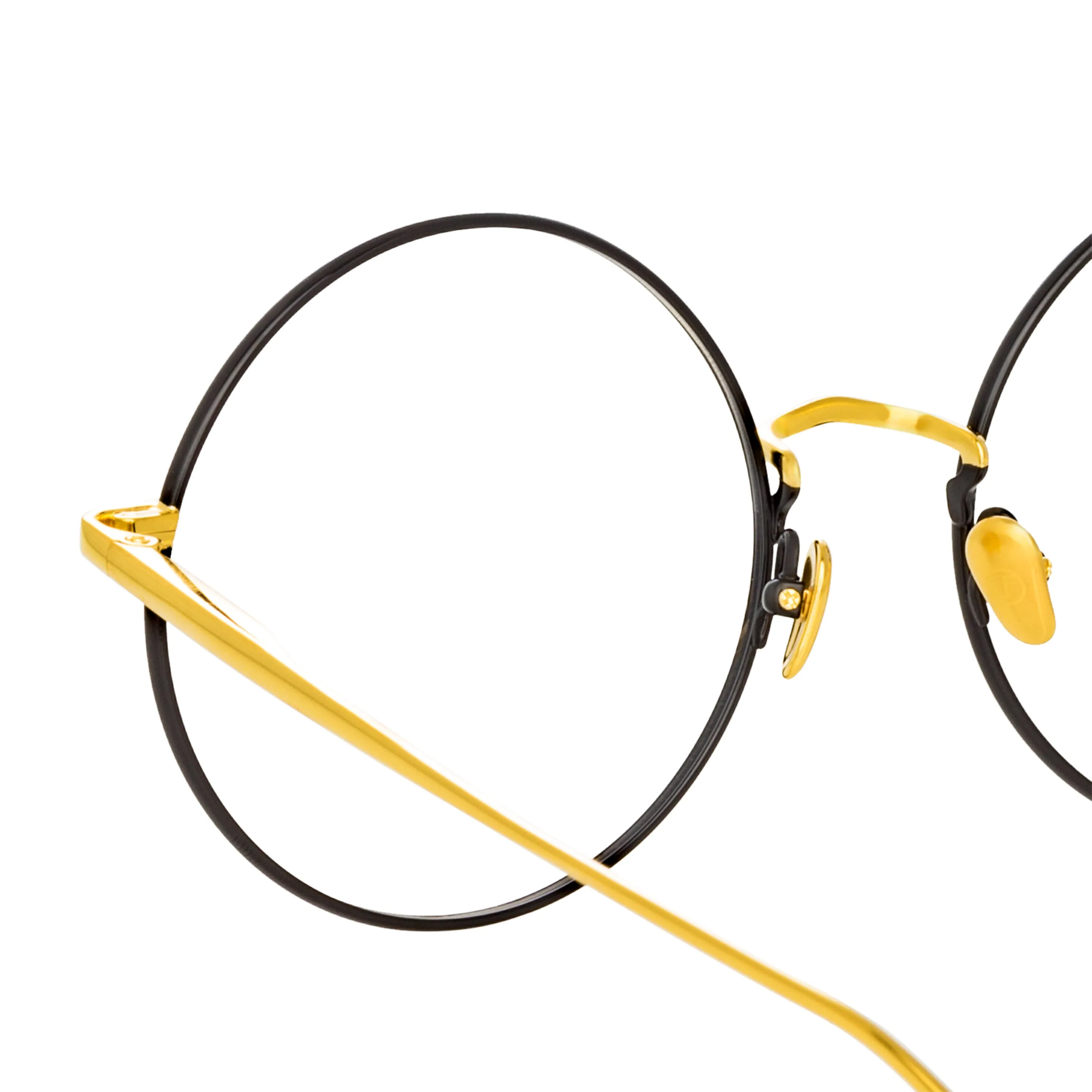 Bea Round Optical Frame in Yellow Gold