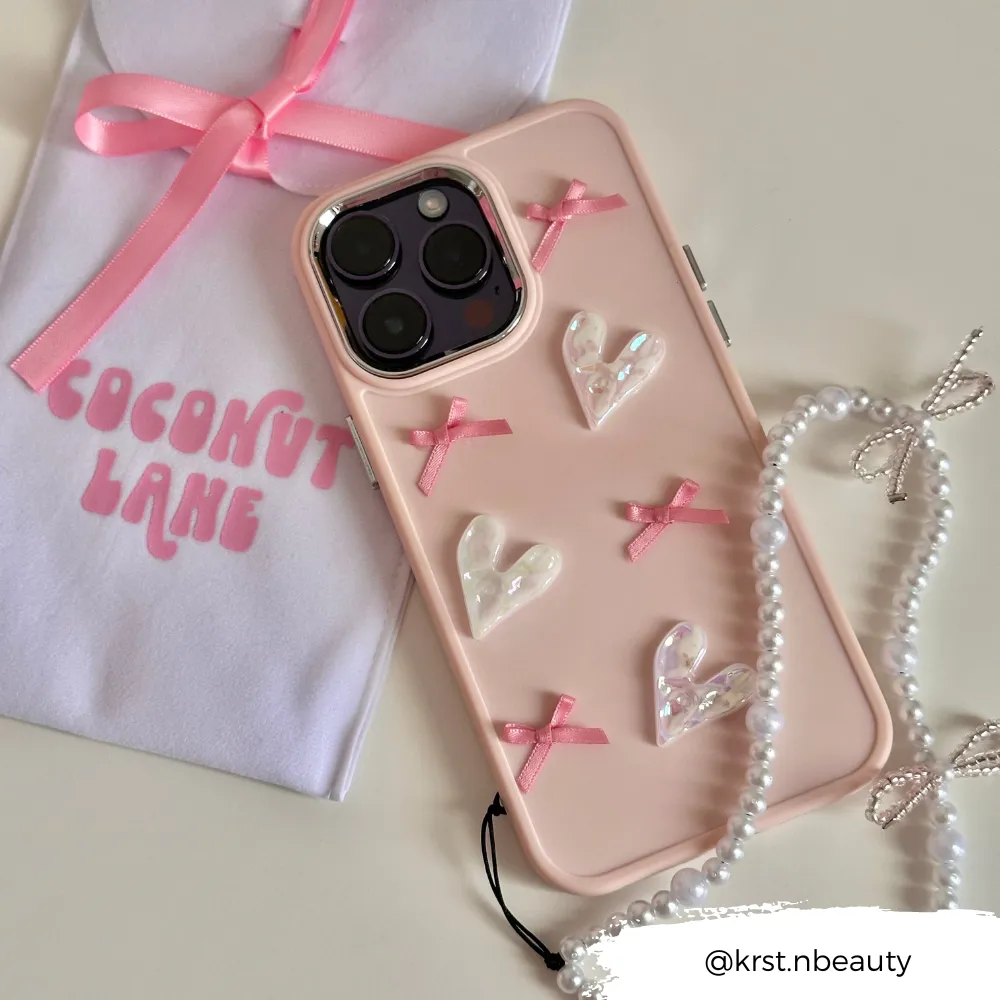 Beaded Phone Strap - Mini Cute Pearl Bows
