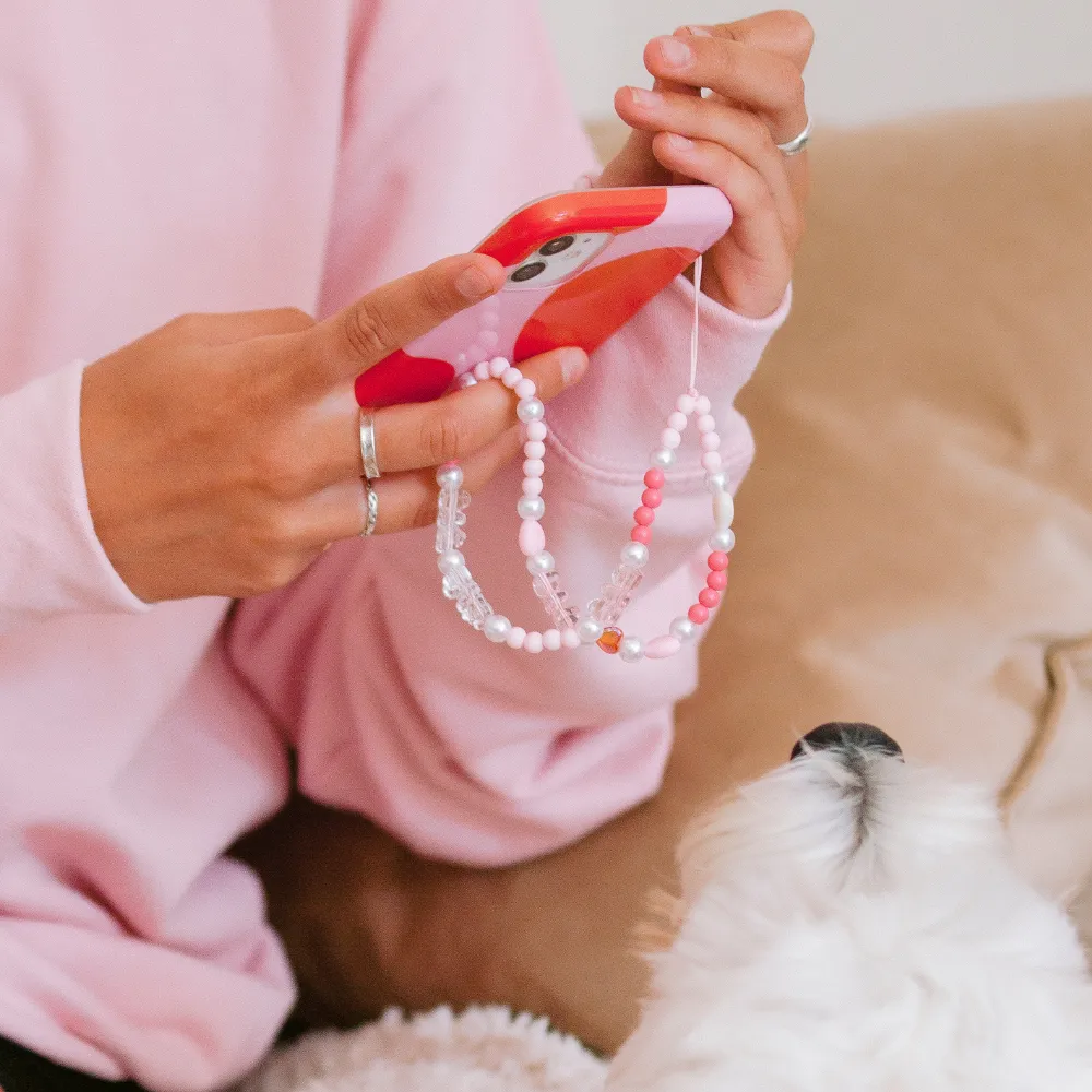 Beaded Phone Strap - Pink Vibes