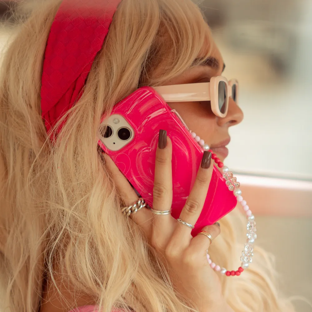 Beaded Phone Strap - Pink Vibes