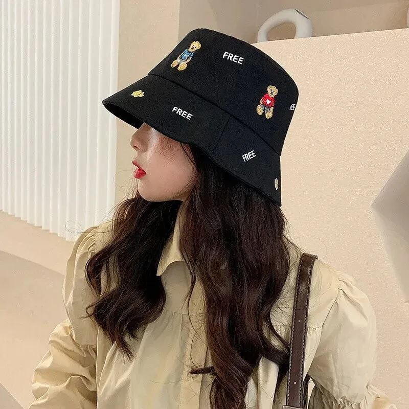 Bear Bucket Hat With Cute Bears