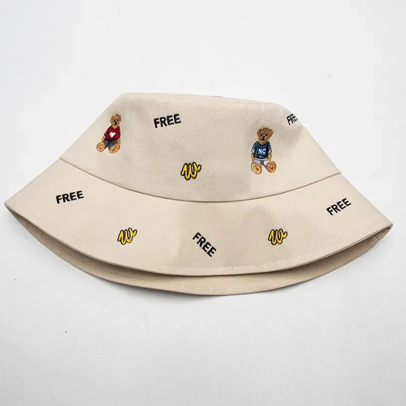 Bear Bucket Hat With Cute Bears