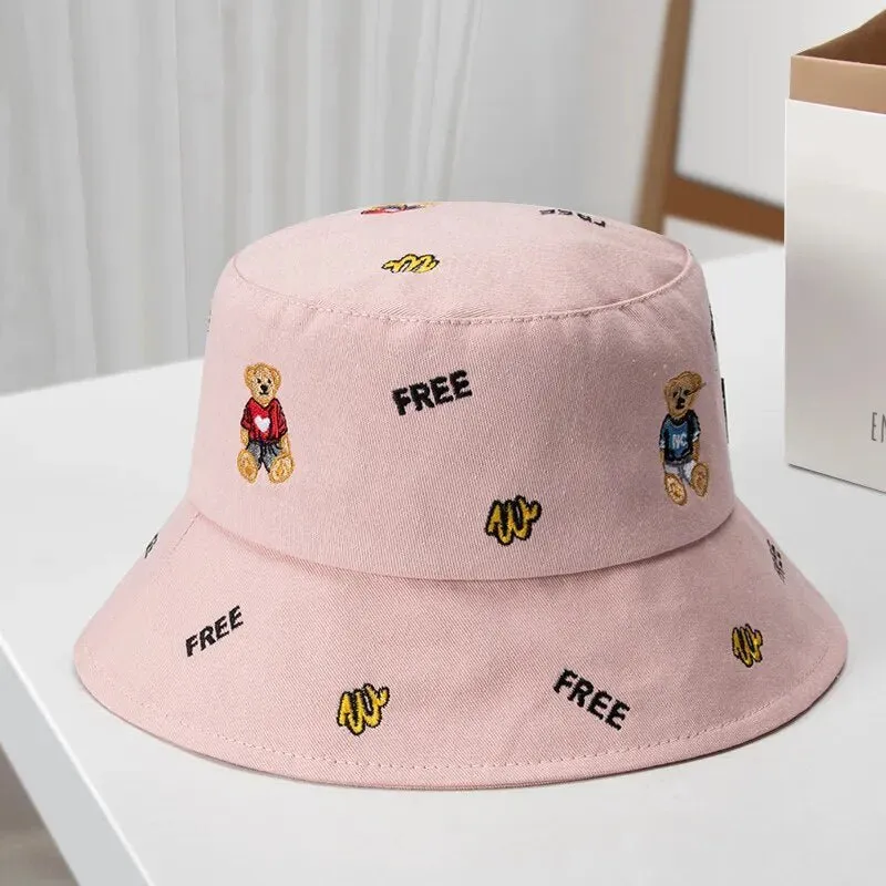Bear Bucket Hat With Cute Bears