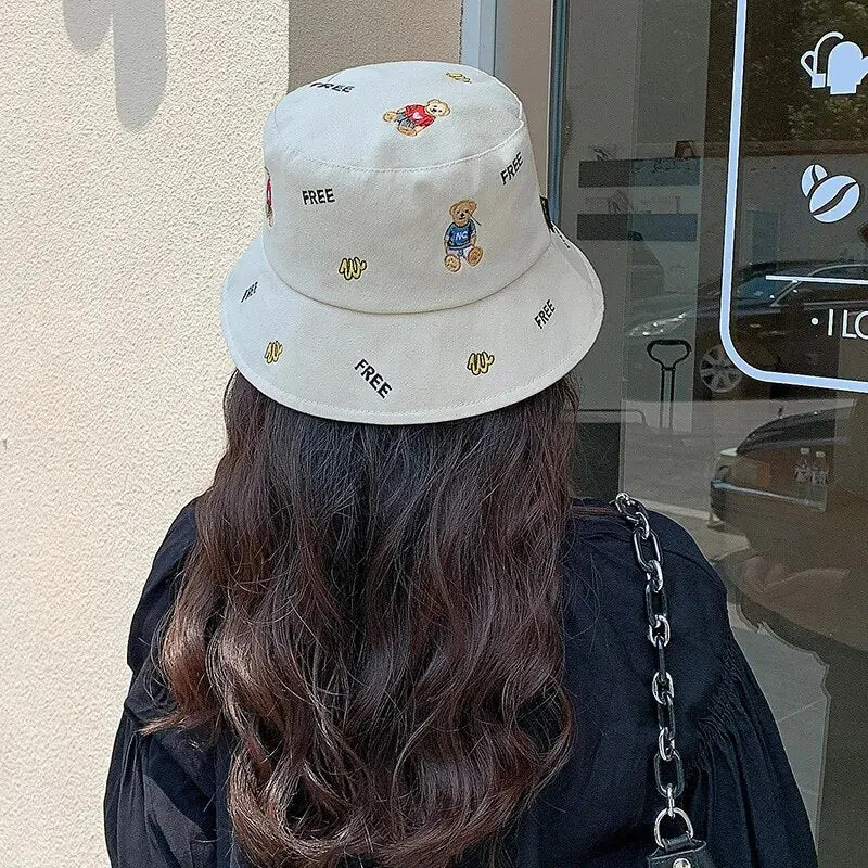 Bear Bucket Hat With Cute Bears