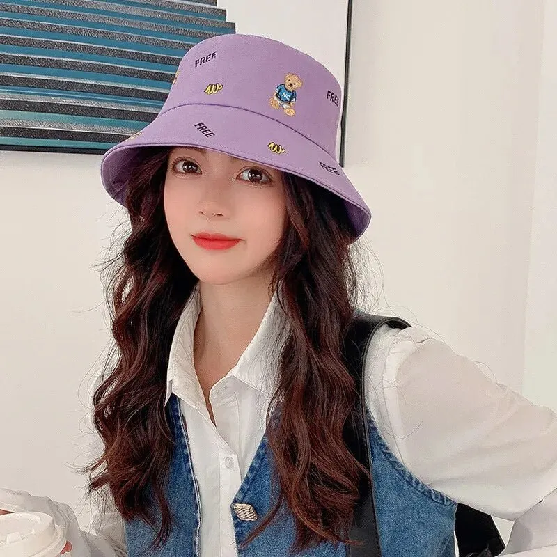 Bear Bucket Hat With Cute Bears