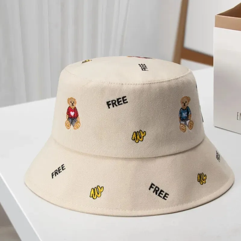 Bear Bucket Hat With Cute Bears
