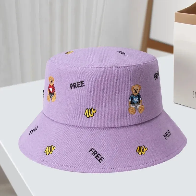 Bear Bucket Hat With Cute Bears
