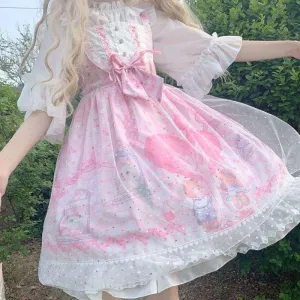 Bears in Love  Dress Set with Optional Top Kawaii Academia Y2K Cottagecore Coquette Fairycore Dollette Princesscore