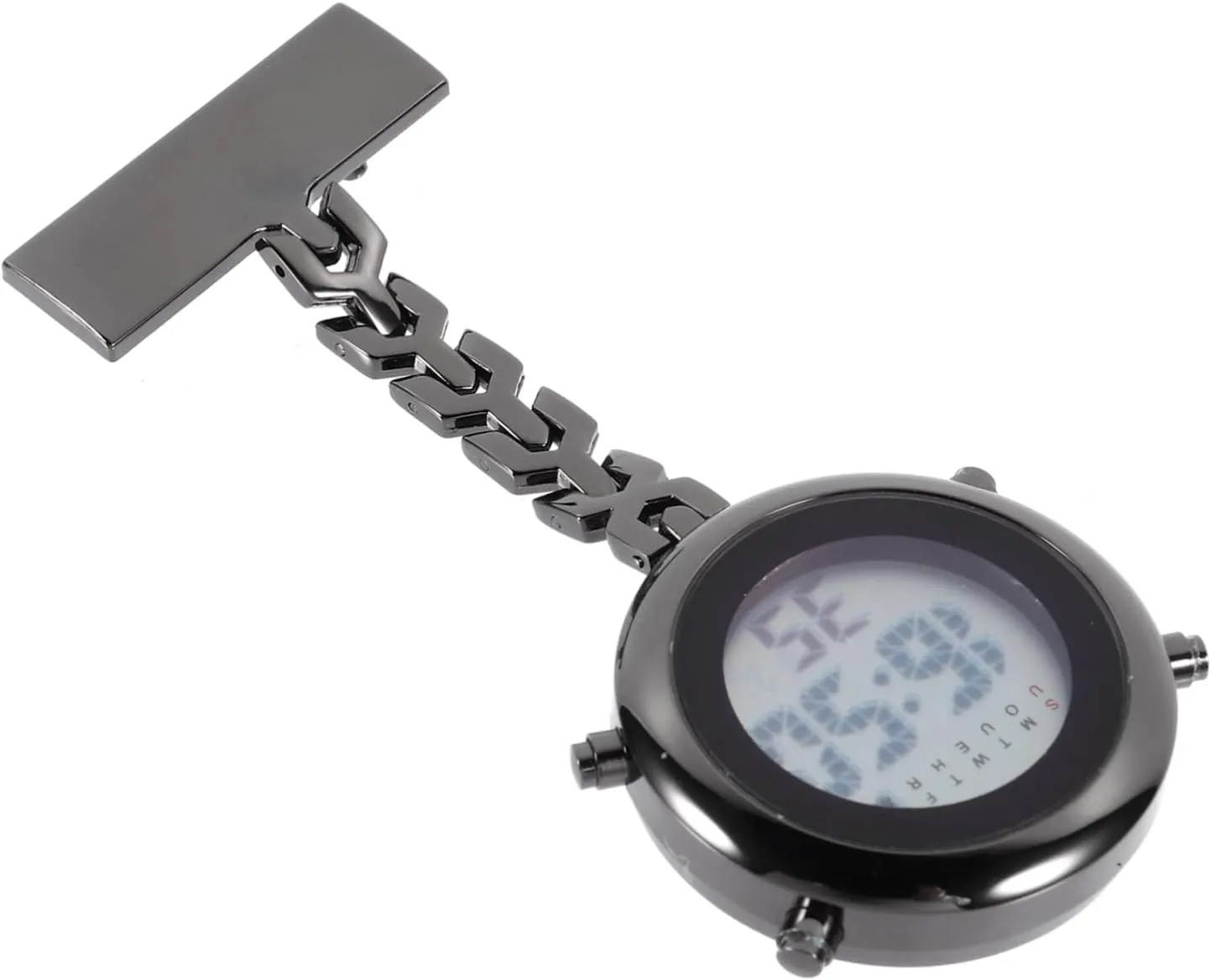 Beaupretty Date and Week Design Portable Digital Nurse Fob Watch Elegant Hanging Lapel Pin for Nurses and Students Smooth Safety Pin