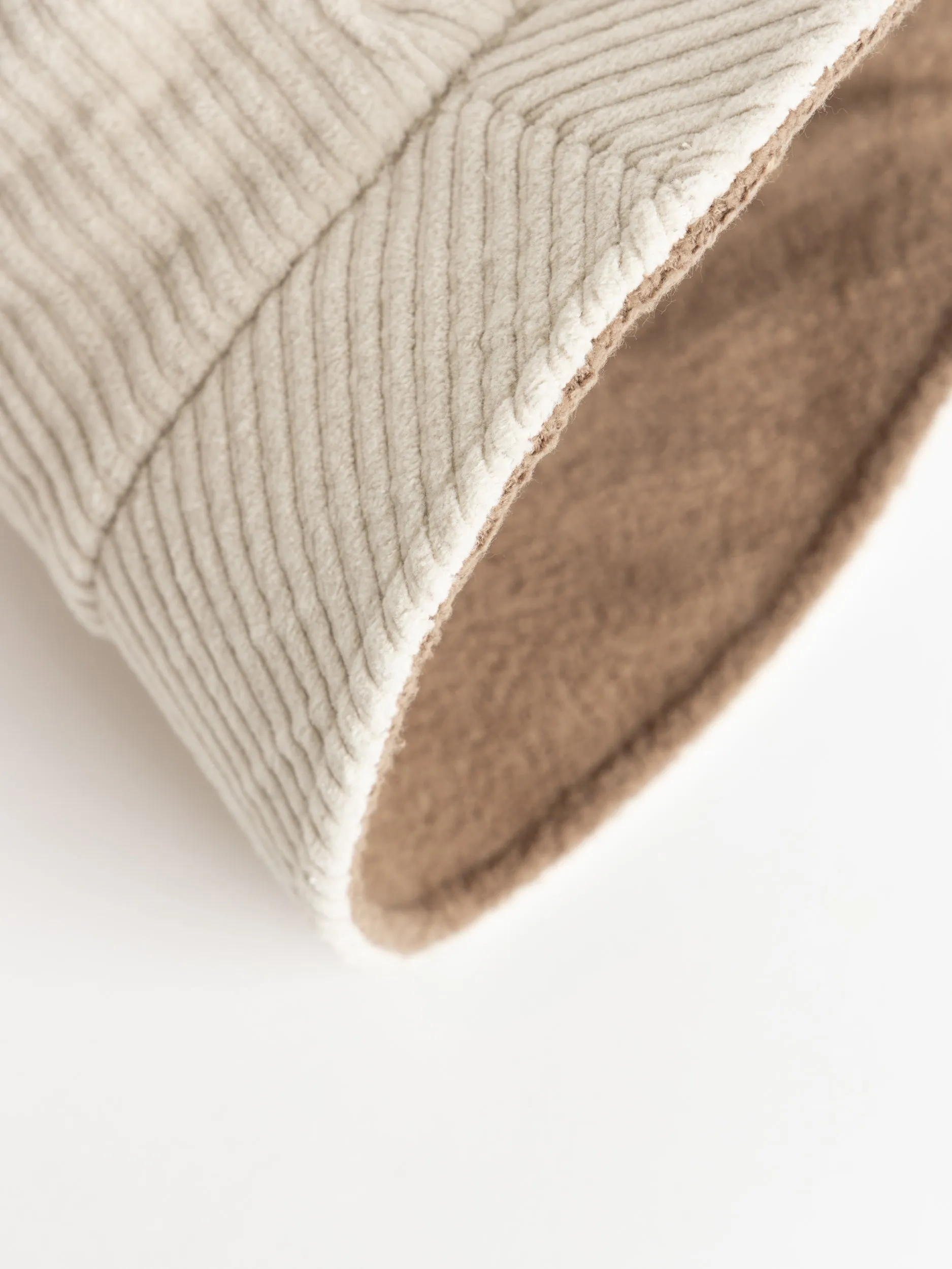 Beige Corduroy 'Oyster' Bucket Hat