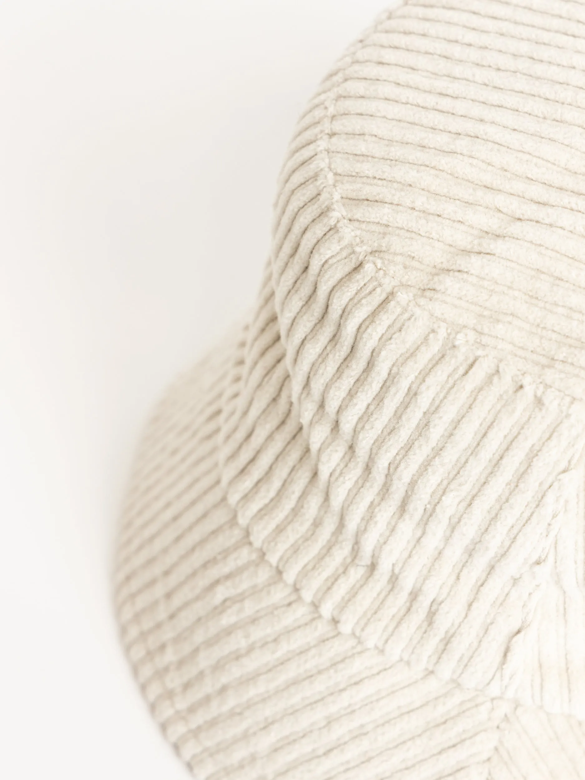 Beige Corduroy 'Oyster' Bucket Hat