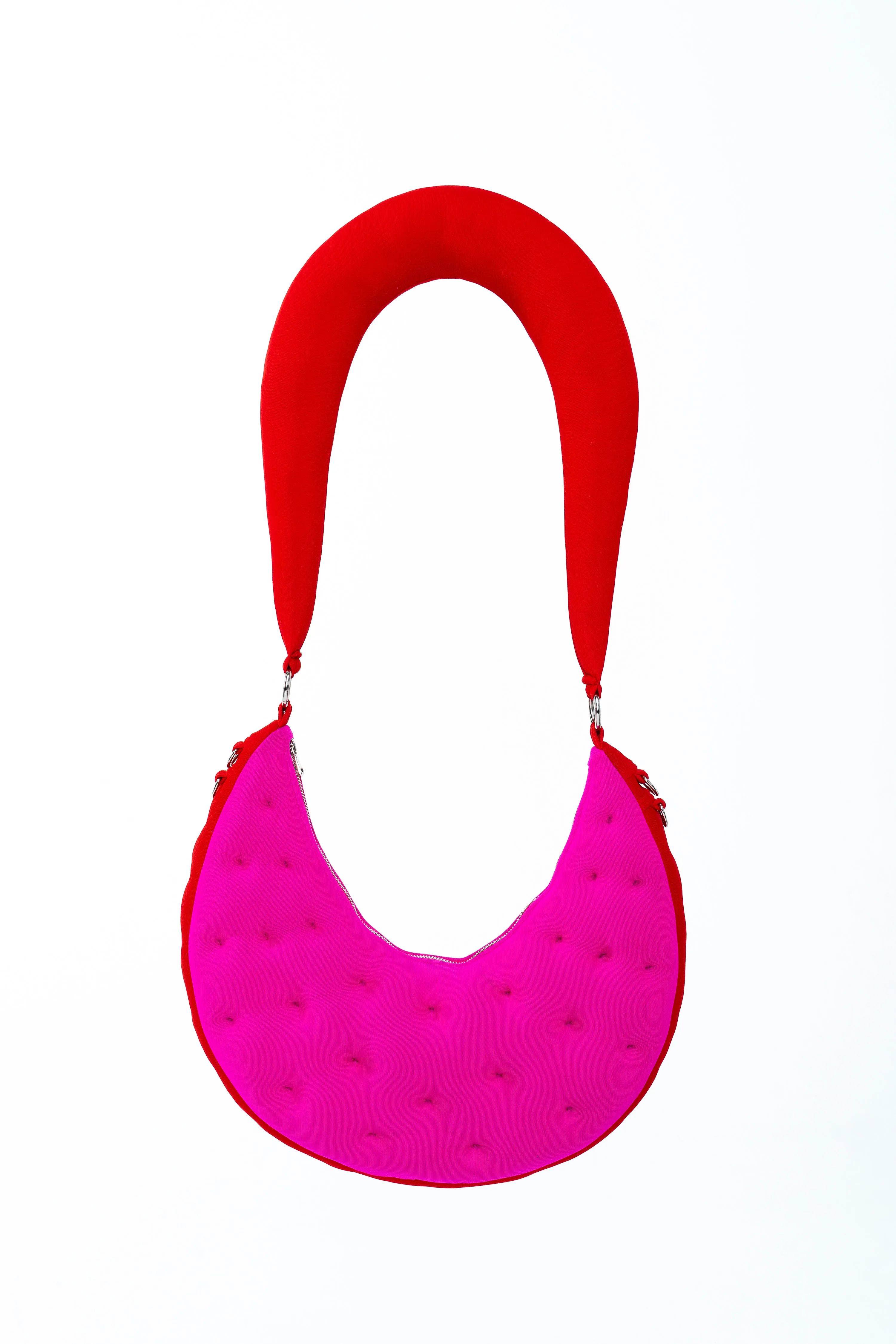 Bellflower Shoulder Bag - Red and Fuchsia